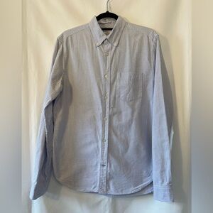 Gap Men's Blue Pinstripe Modern Oxford Button Down Shirt Medium Preppy Poetcore